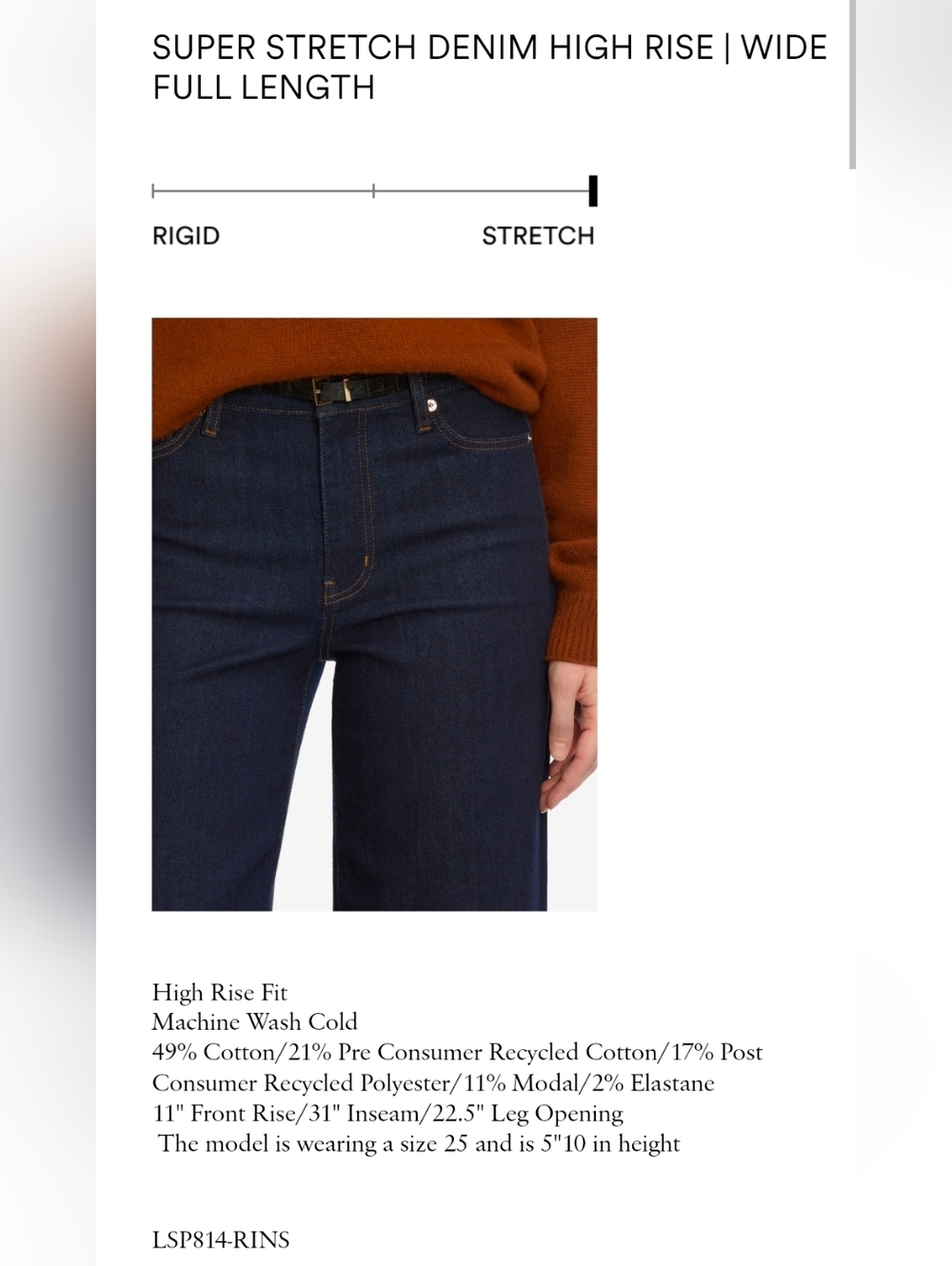 FRAME - Le Slim Palazzo - Sz 29 Denim Wide-Leg Jeans - NWT - Picture 7 of 11